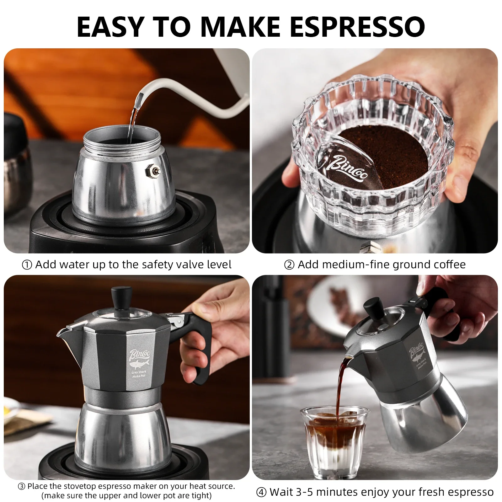 Bincoo Caffettiera Moka a Dopp - Coffee Vending Equipment recensione e prezzo